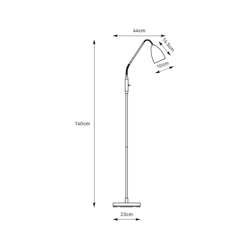 Markslöjd 108886 - LED prigušiva podna lampa PATRO LED/4,9W/230V CRI 90 crna