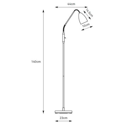 Markslöjd 108887 - LED prigušiva podna lampa PATRO LED/4,9W/230V CRI 90 bež