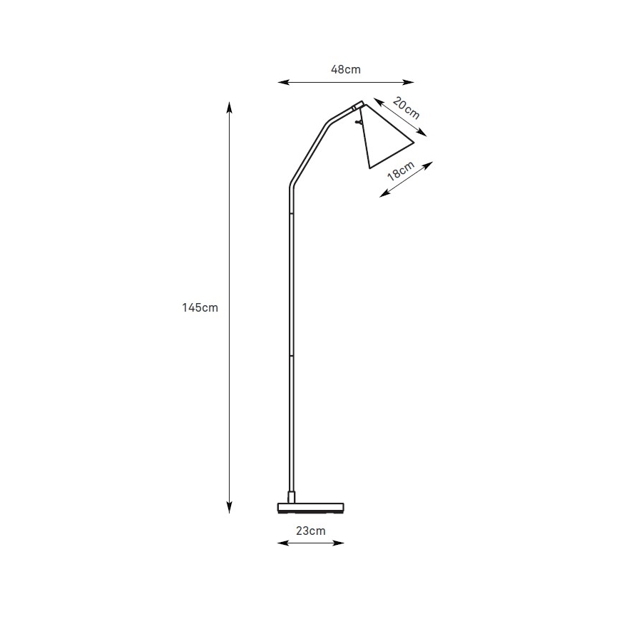 Markslöjd 108891 - LED prigušiva podna lampa FUNIL LED/4,9W/230V CRI 90 siva
