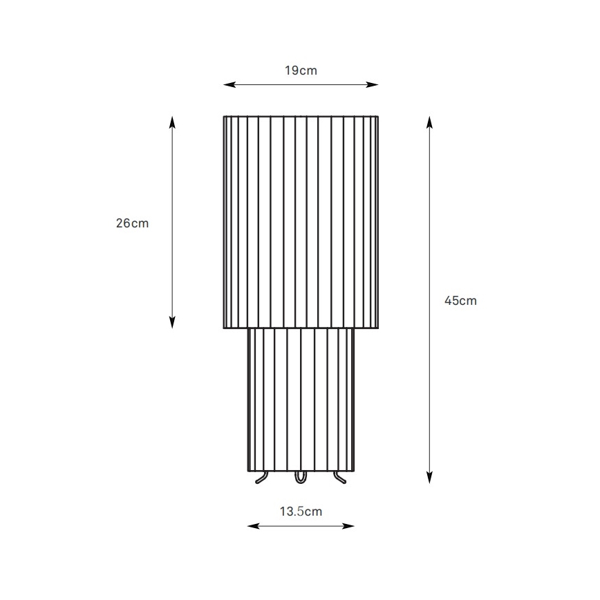 Markslöjd 108897 - Stona lampa CATIS 1xE27/60W/230V 45 cm bela