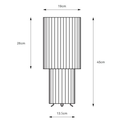 Markslöjd 108898 - Stona lampa CATIS 1xE27/60W/230V 45 cm siva