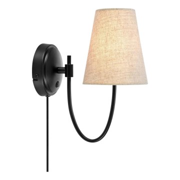 Markslöjd 108907 - Zidna lampa AMAR 1xE14/40W/230V bež/crna