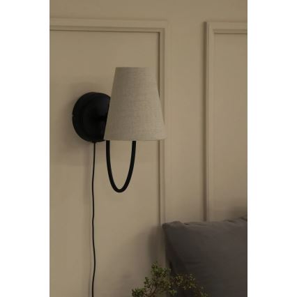 Markslöjd 108907 - Zidna lampa AMAR 1xE14/40W/230V bež/crna