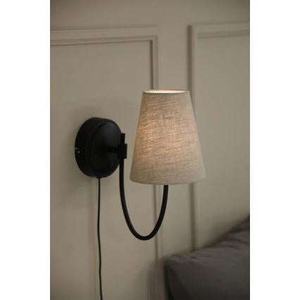 Markslöjd 108907 - Zidna lampa AMAR 1xE14/40W/230V lan/crna