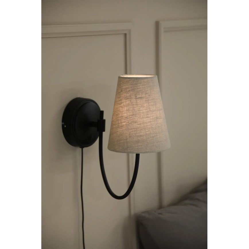Markslöjd 108907 - Zidna lampa AMAR 1xE14/40W/230V lan/crna