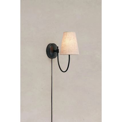 Markslöjd 108907 - Zidna lampa AMAR 1xE14/40W/230V lan/crna