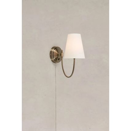 Markslöjd 108908 - Zidna lampa AMAR 1xE14/40W/230V bela/mesing