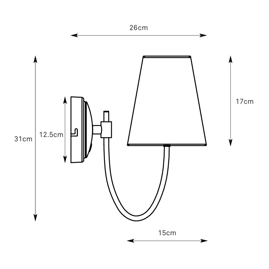 Markslöjd 108908 - Zidna lampa AMAR 1xE14/40W/230V bela/mesing