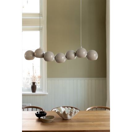 Markslöjd 108914 - Luster na sajli CUPOLO 7xE14/40W/230V siva