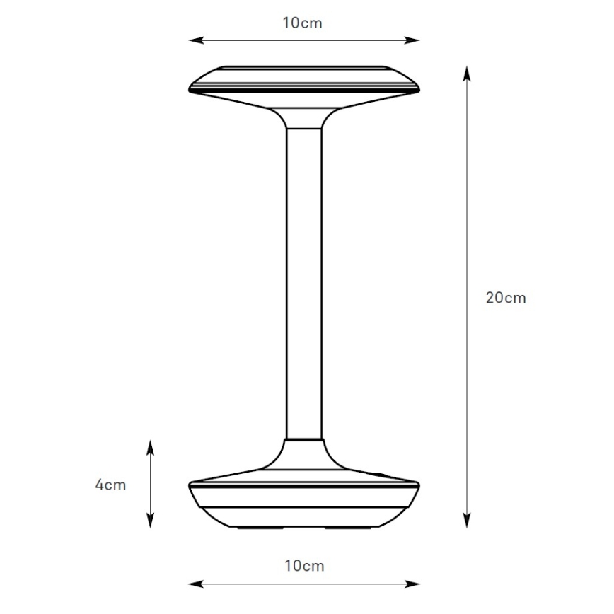 Markslöjd 108917 - LED prigušiva spoljašnja punjiva stolna lampa PETIT LED/2W/1800 mAh 2200/2700/3000K IP44 siva