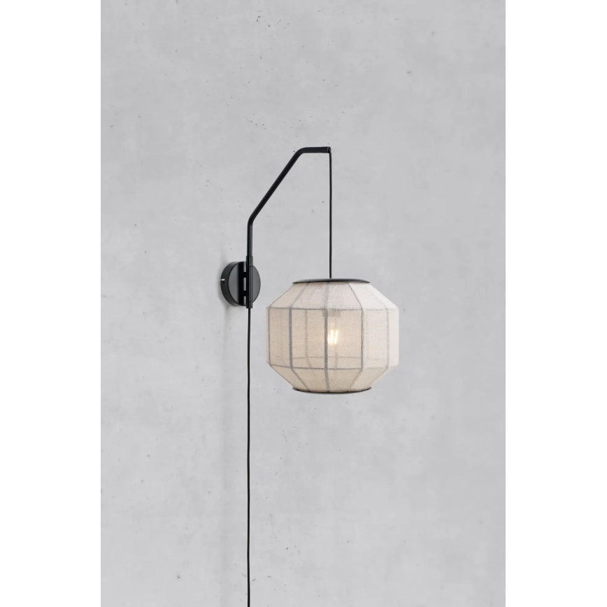 Markslöjd 108957 - Zidna lampa ASUKA 1xE27/60W/230V krem/crna