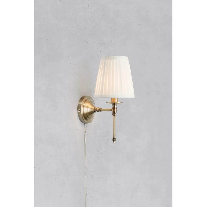 Markslöjd 108968 - Zidna lampa MANOR 1xE14/40W/230V bela/mesing