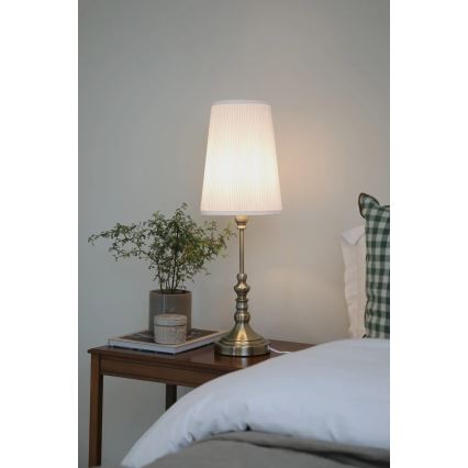 Markslöjd 108970 - Stona lampa NOBLE 1xE14/40W/230V 66 cm bela/mesing