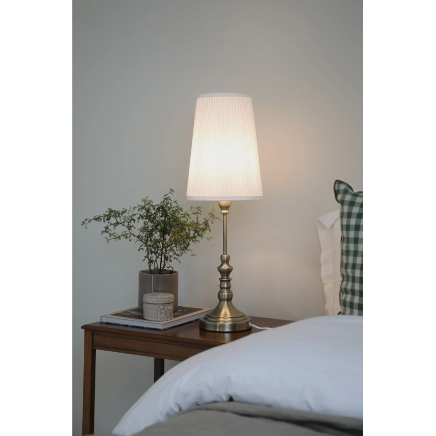 Markslöjd 108970 - Stona lampa NOBLE 1xE14/40W/230V 66 cm bela/mesing