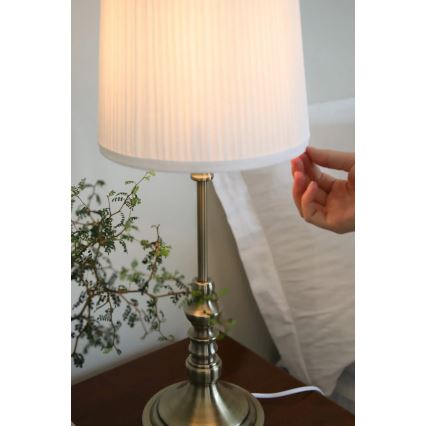 Markslöjd 108970 - Stona lampa NOBLE 1xE14/40W/230V 66 cm bela/mesing