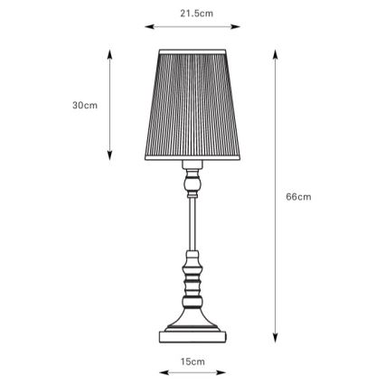 Markslöjd 108970 - Stona lampa NOBLE 1xE14/40W/230V 66 cm bela/mesing