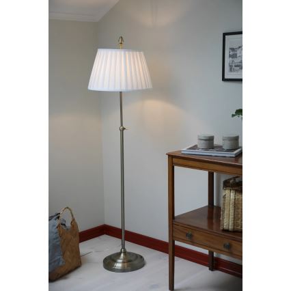 Markslöjd 108972 - Podna lampa OXFORD 1xE14/40W/230V bela/mesing