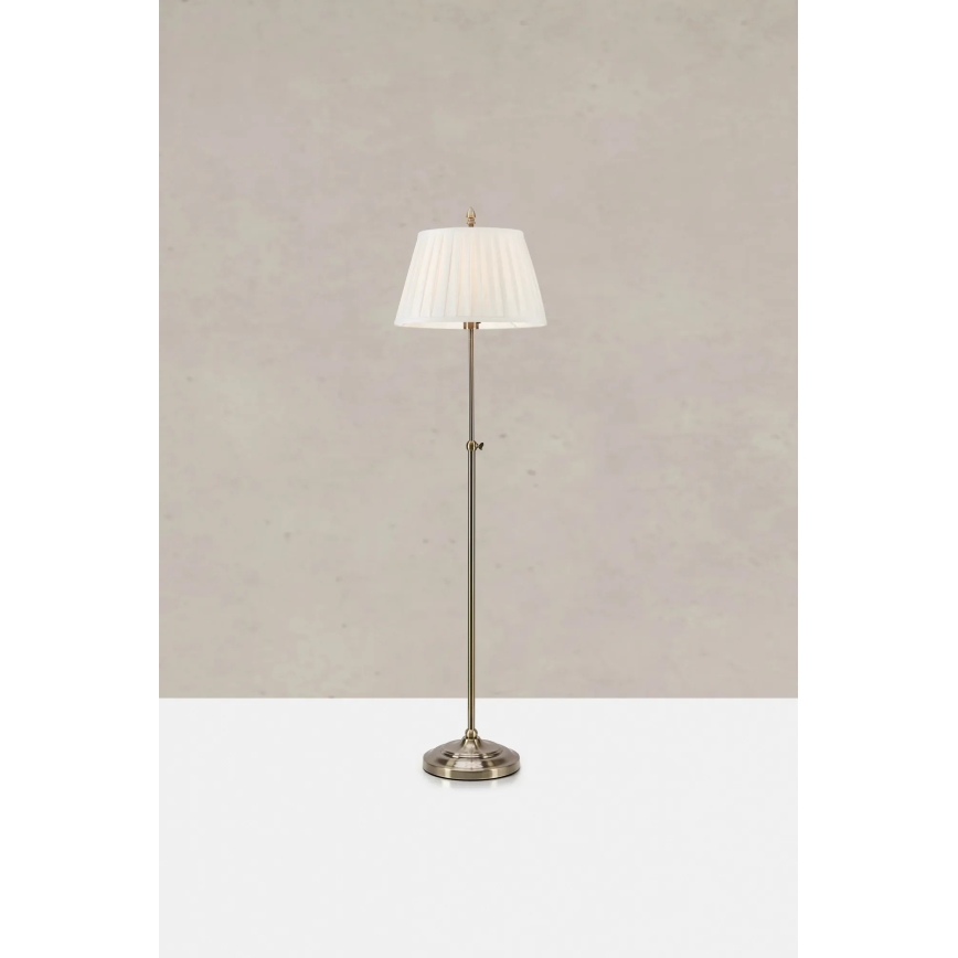 Markslöjd 108972 - Podna lampa OXFORD 1xE14/40W/230V bela/mesing
