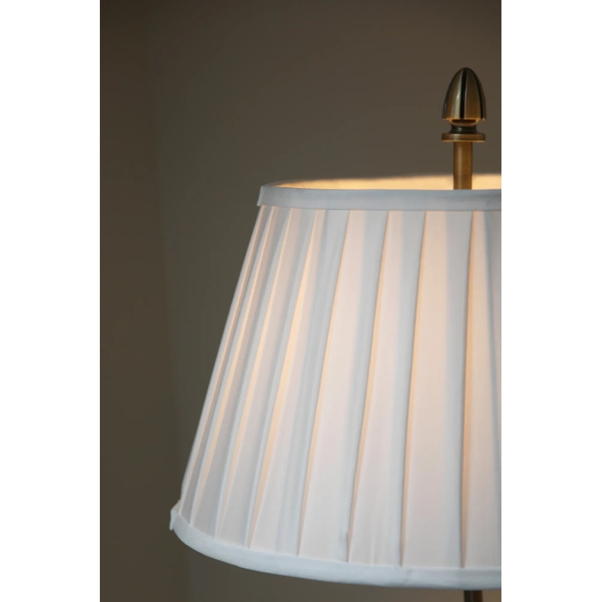 Markslöjd 108972 - Podna lampa OXFORD 1xE14/40W/230V bela/mesing