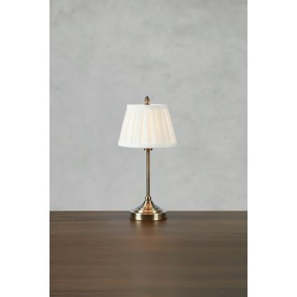 Markslöjd 108973 - Stona lampa OXFORD 1xE14/40W/230V bela/mesing