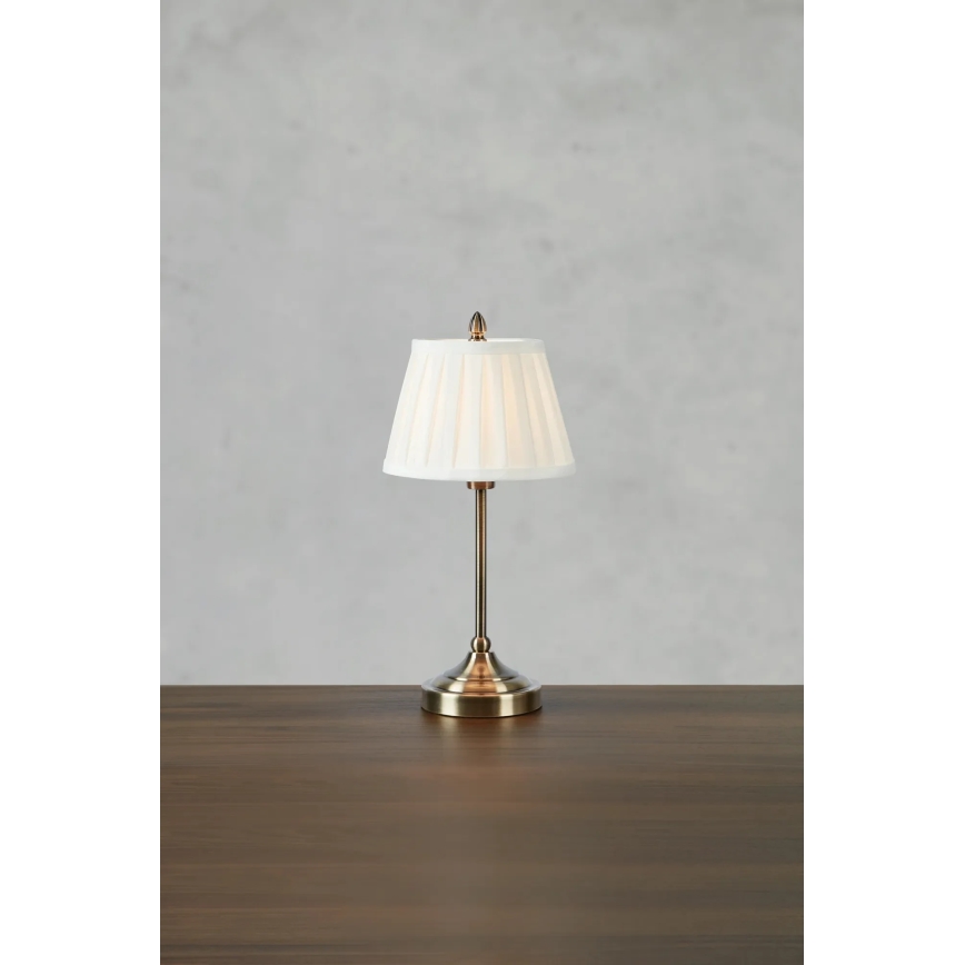 Markslöjd 108973 - Stona lampa OXFORD 1xE14/40W/230V bela/mesing