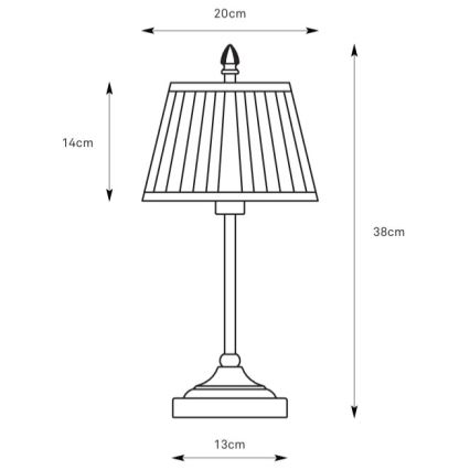 Markslöjd 108973 - Stona lampa OXFORD 1xE14/40W/230V bela/mesing