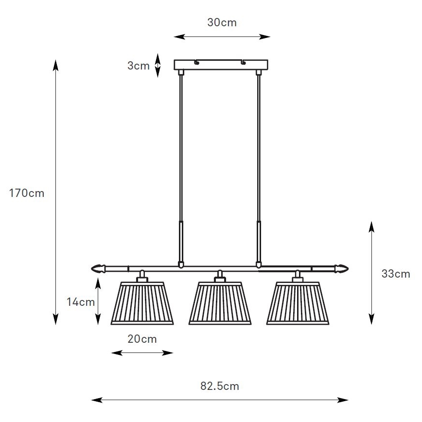 Markslöjd 108975 - Luster na sajli OXFORD 3xE14/40W/230V mesing/bela