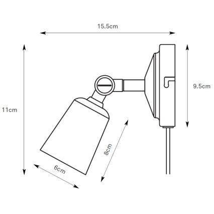 Markslöjd 108978 - Zidno spot svetlo TINY 1xGU10/7W/230V mesing