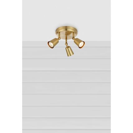 Markslöjd 108980 - Spot svetiljka TINY 3xGU10/7W/230V mesing