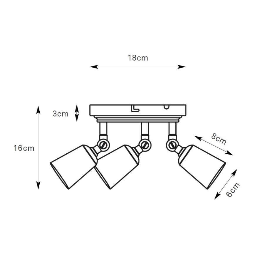 Markslöjd 108980 - Spot svetiljka TINY 3xGU10/7W/230V mesing