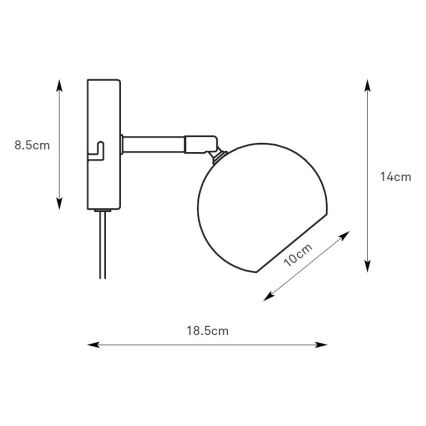 Markslöjd 108984 - Zidno spot svetlo POP 1xGU10/7W/230V braon