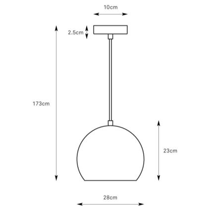 Markslöjd 108987 - Luster na sajli POP 1xE27/40W/230V Ø 28 cm braon