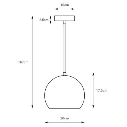 Markslöjd 108990 - Visilica na sajli POP 1xGU10/7W/230V prečnik 20 cm braon