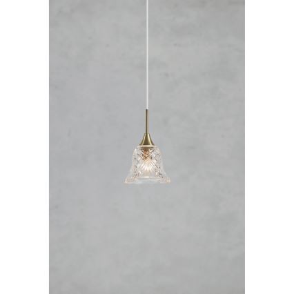 Markslöjd 109011 - Luster na sajli LUNA 1xE14/40W/230V mesing