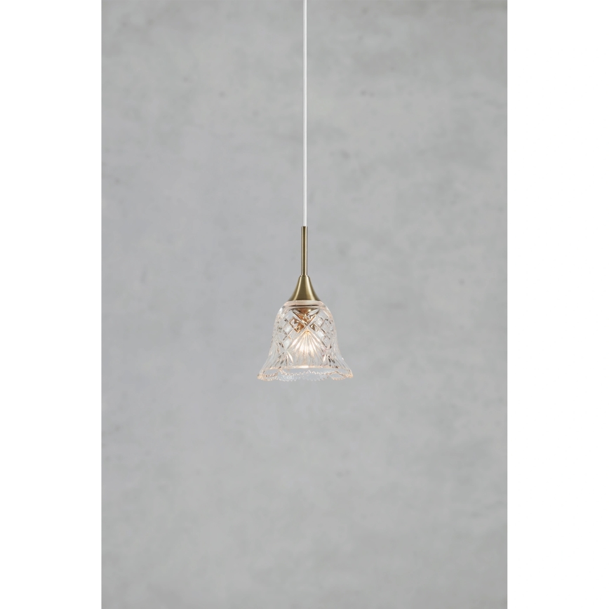 Markslöjd 109011 - Luster na sajli LUNA 1xE14/40W/230V mesing