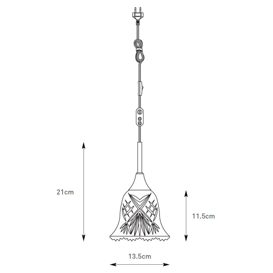 Markslöjd 109011 - Luster na sajli LUNA 1xE14/40W/230V mesing