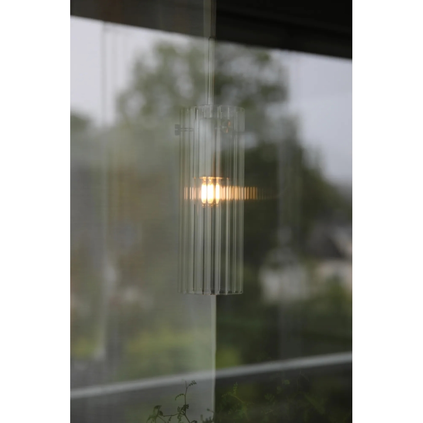 Markslöjd 109013 - Luster na sajli TIBIA 1xE14/40W/230V transparentno/mesing