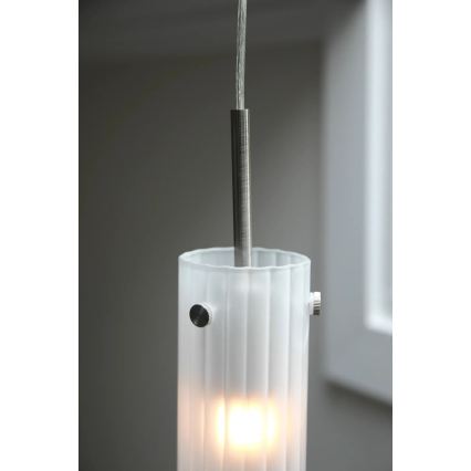 Markslöjd 109014 - Luster na sajli TIBIA 1xE14/40W/230V mesing