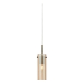 Markslöjd 109015 - Visilica na sajli TIBIA 1xE14/40W/230V dimljeno bež/mesing