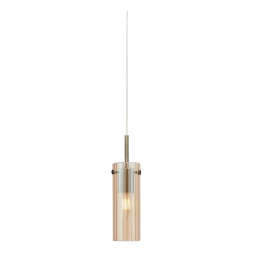 Markslöjd 109015 - Visilica na sajli TIBIA 1xE14/40W/230V dimljeno bež/mesing