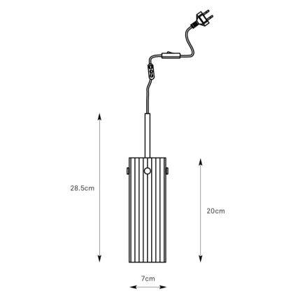 Markslöjd 109015 - Visilica na sajli TIBIA 1xE14/40W/230V dimljeno bež/mesing