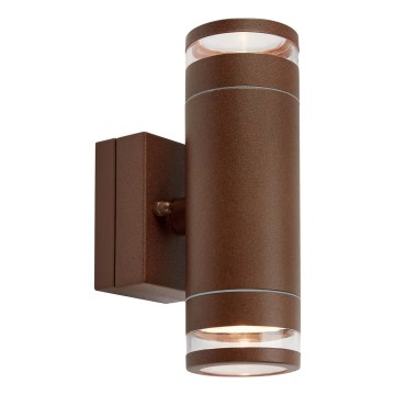 Markslöjd 109105 - LED prigušiva spoljašnja zidna svetiljka LUNO 2xLED/4,9W/230V IP65 braon