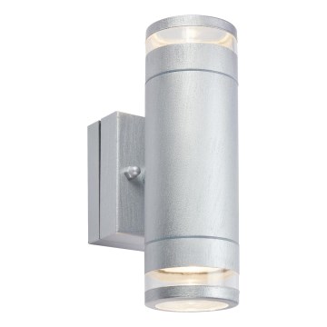 Markslöjd 109106 - LED prigušiva spoljašnja zidna svetiljka LUNO 2xLED/4,9W/230V IP65 srebrna