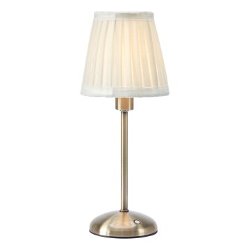 Markslöjd 109126 - LED prigušiva punjiva dodirna stona lampa ANNO 1xE14/2W/2000 mAh bela/mesing