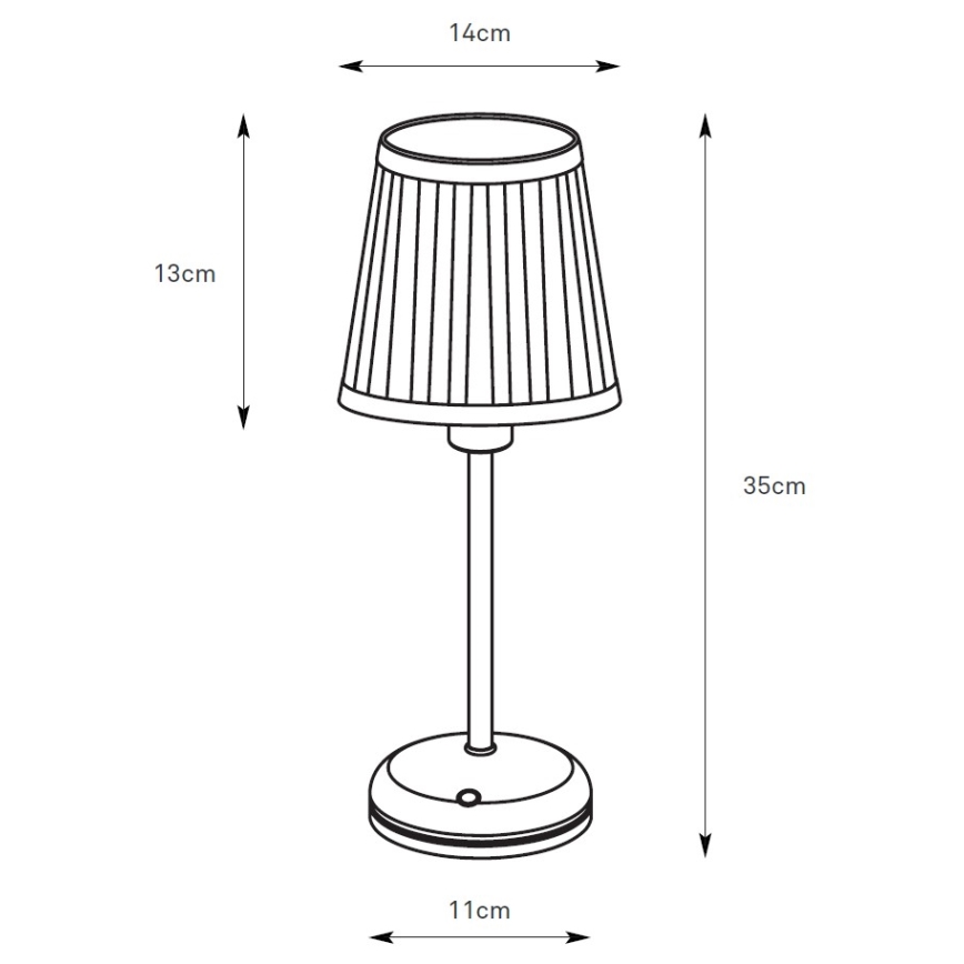 Markslöjd 109126 - LED prigušiva punjiva dodirna stona lampa ANNO 1xE14/2W/2000 mAh bela/mesing