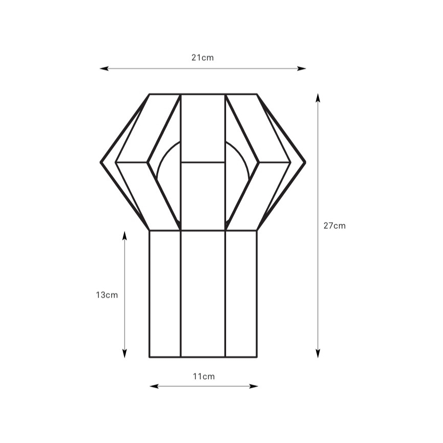 Markslöjd 109149 - Stona lampa OCTA 1xE27/60W/230V narandžasta