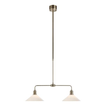 Markslöjd 109160 - Luster na šipci VELA 2xE27/60W/230V bela/mesing