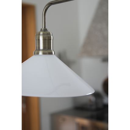 Markslöjd 109160 - Luster na šipci VELA 2xE27/60W/230V bela/mesing