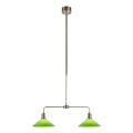 Markslöjd 109161 - Luster na šipci VELA 2xE27/60W/230V zelena/mesing