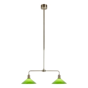 Markslöjd 109161 - Luster na šipci VELA 2xE27/60W/230V zelena/mesing